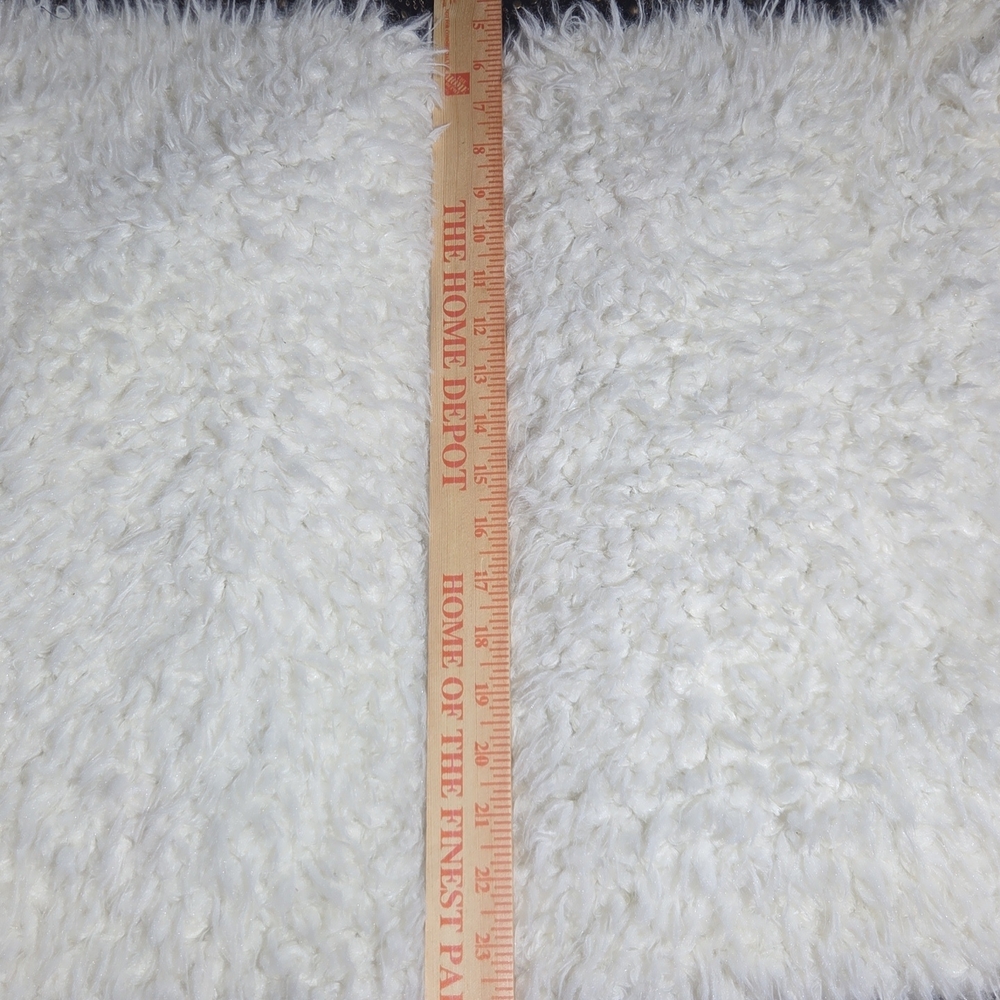 Women's Black and White Faux Fur Jacket - Picture 10 of 10